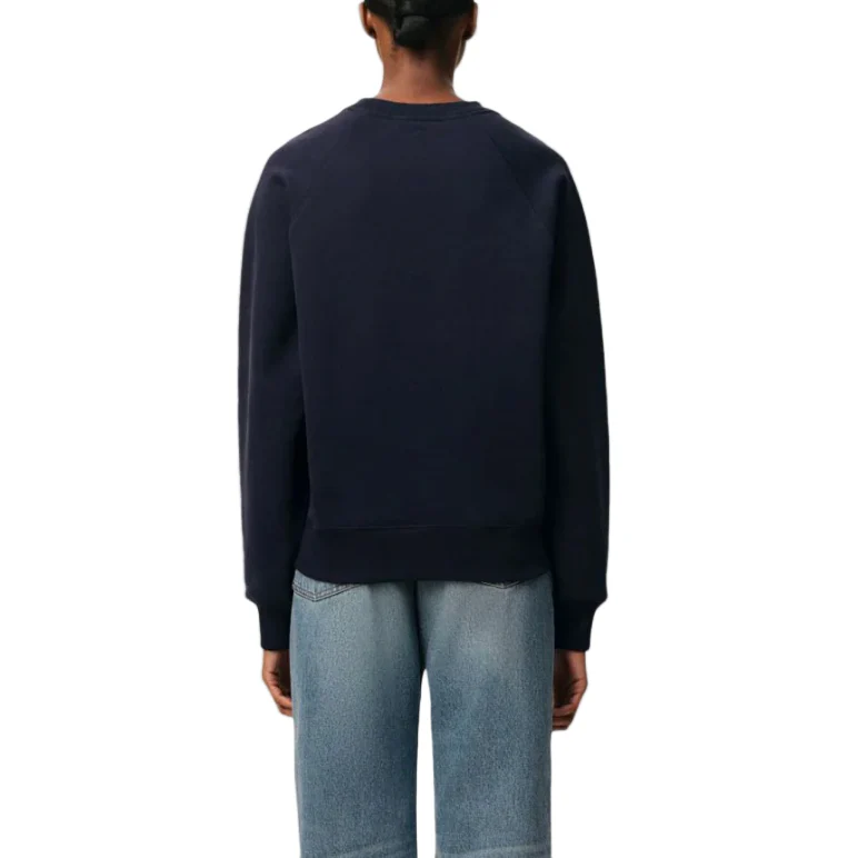 AMI Paris Ami De Coeur Sweatshirt Navy Blue - Image 4
