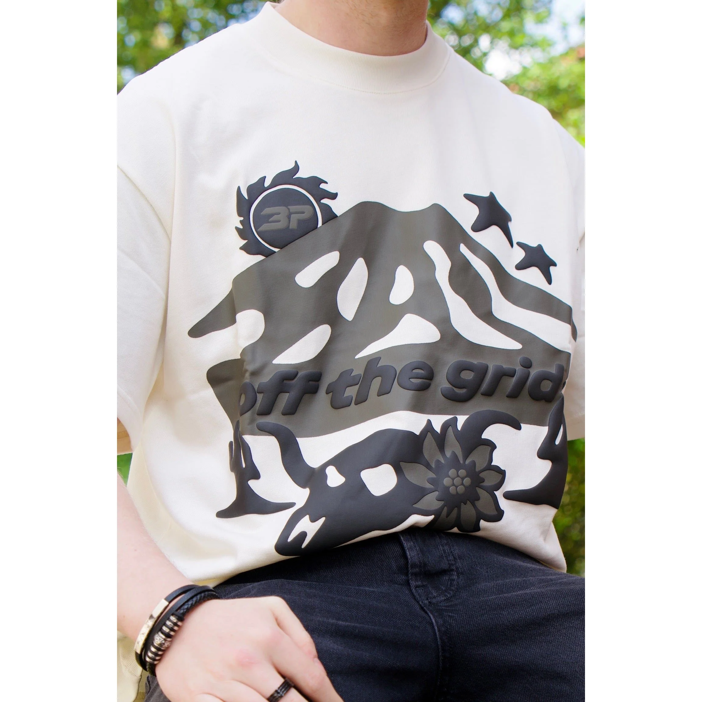 Broken Planet Market Off The Grid T-Shirt Vanilla White - Image 3