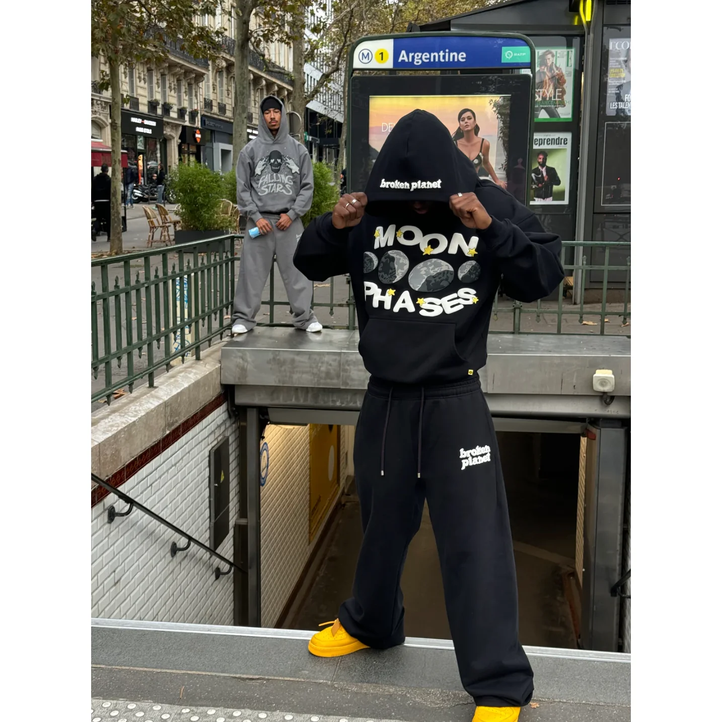 Broken Planet Moon Phases Hoodie Midnight Black - Image 4