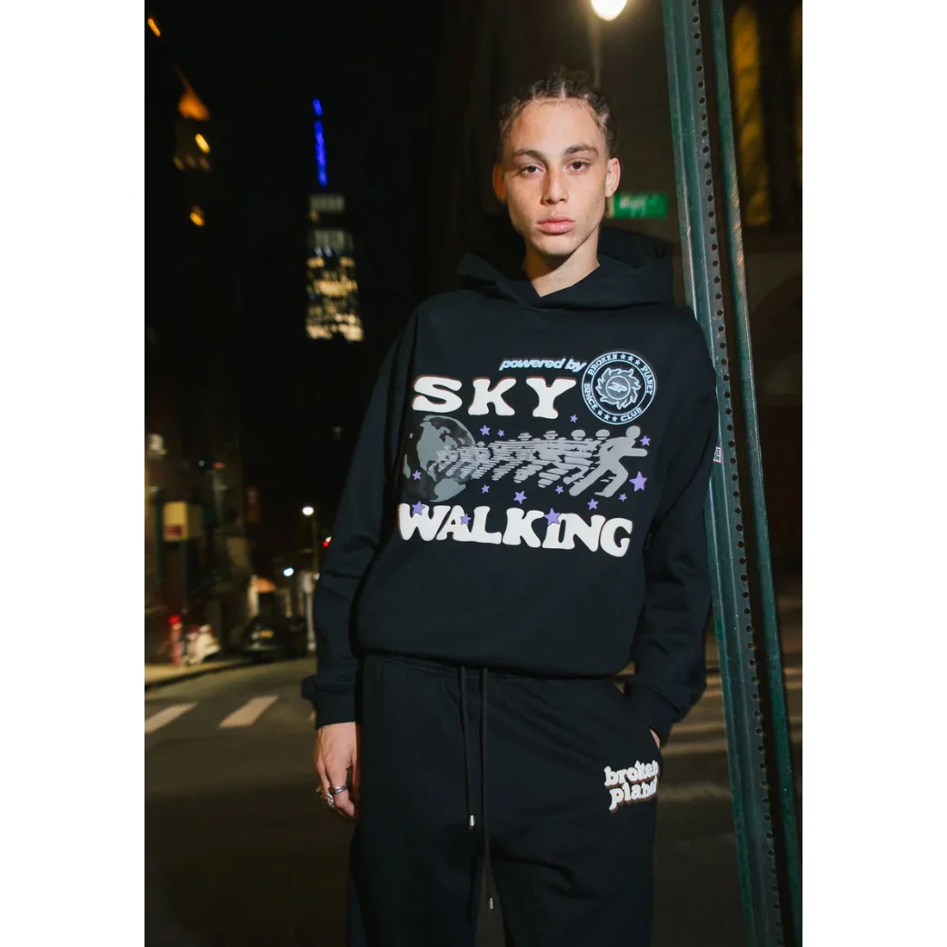 Broken Planet Sky Walking Hoodie Midnight Black - Image 6