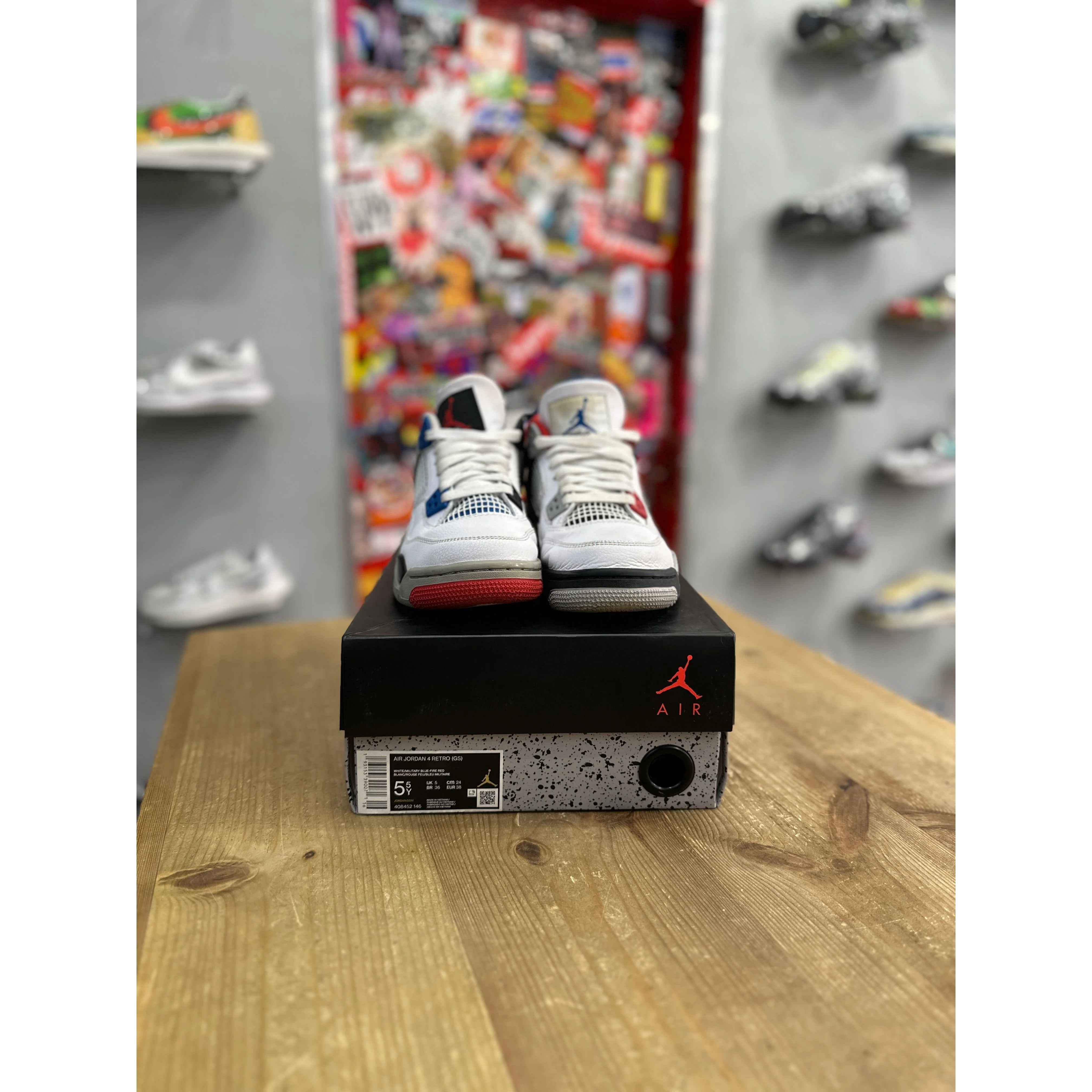 Jordan 4 Retro What The (GS) UK 5 - Image 3